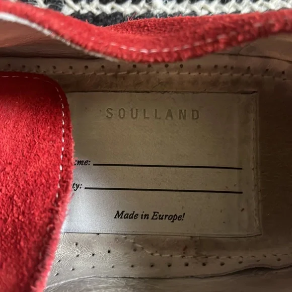 SOULLAND red suede brogues - Picture 3 of 6